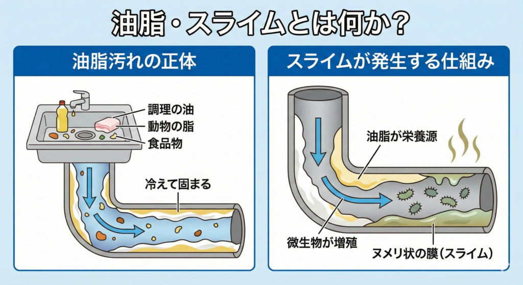 03配管内部の油脂・スライムはなぜ再発する?原因と正しい洗浄の考え方を解説