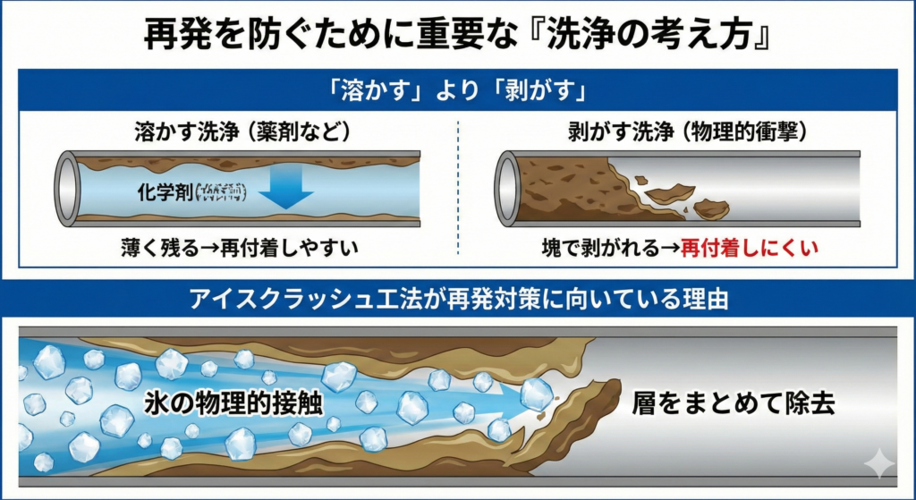 03配管内部の油脂・スライムはなぜ再発する?原因と正しい洗浄の考え方を解説